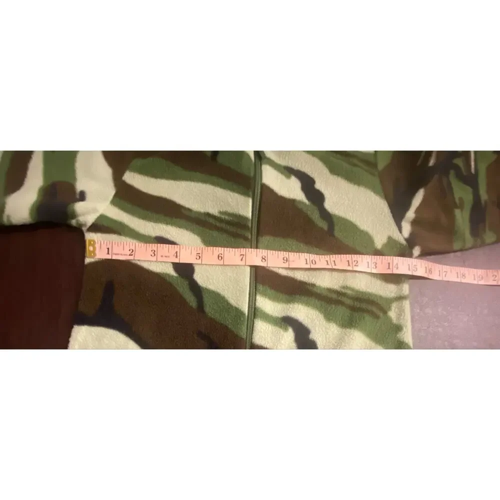 Big Feet Kids XS 5/6 Green Camo Fleece Footed Pajamas Sleeper Military Hunting